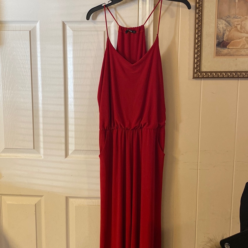 Racer back Jumpsuit Red Size large